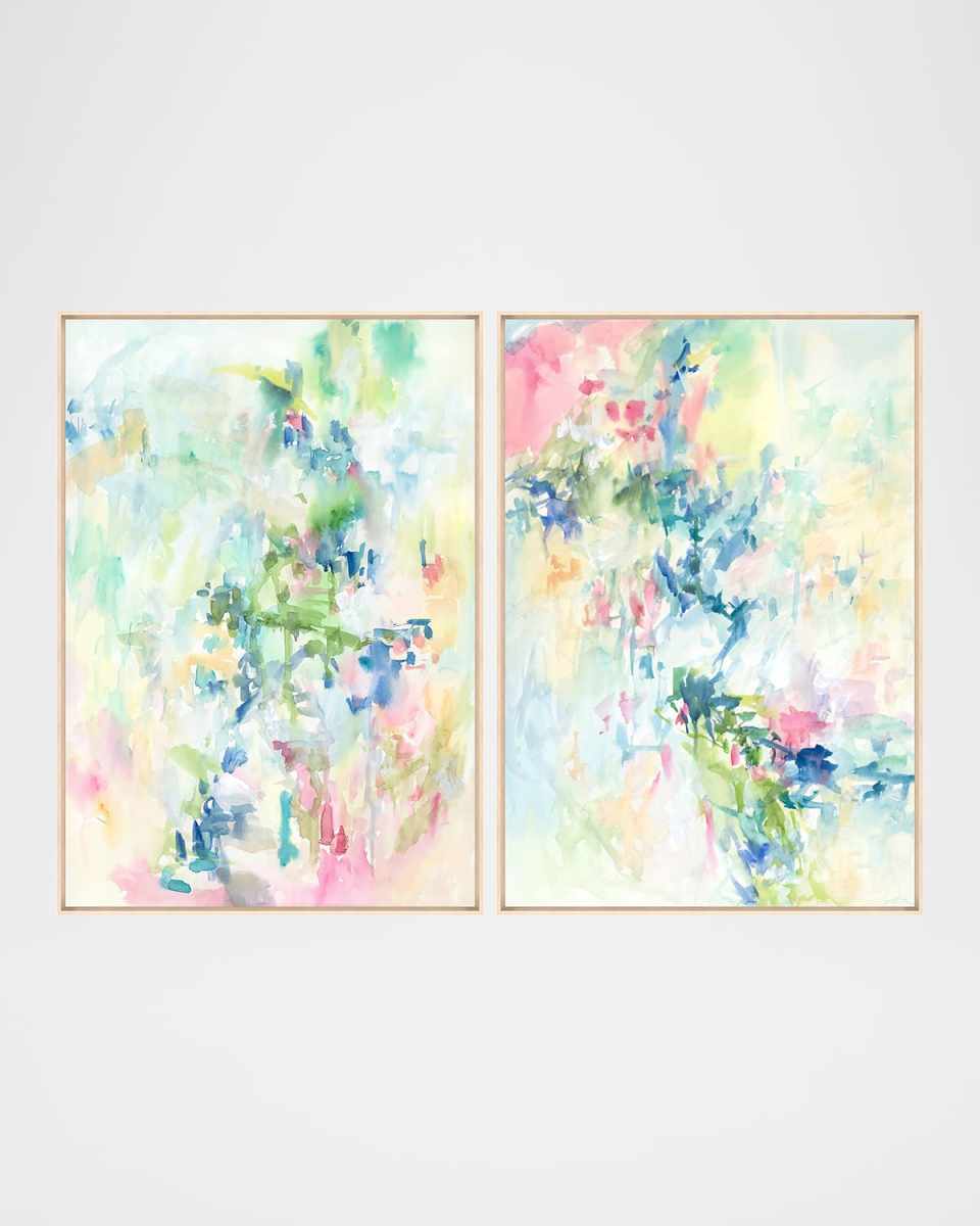 "Blooming Renewal" Set of 2 Framed Giclees by Maelani Blue, 31.25" x 44.25"